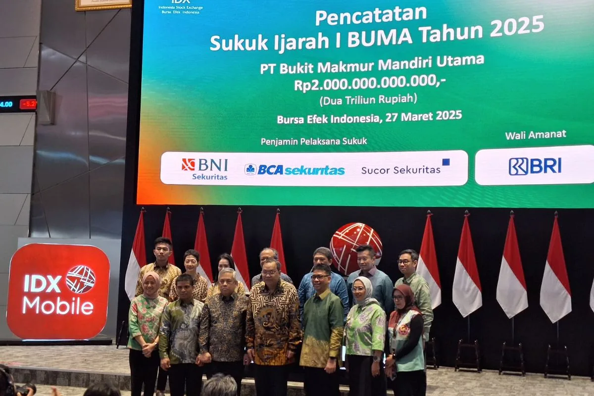 Emiten Tambang Bukit Makmur Mandiri Utama (BUMA) Terbitkan Sukuk Ijarah Rp 2 Triliun