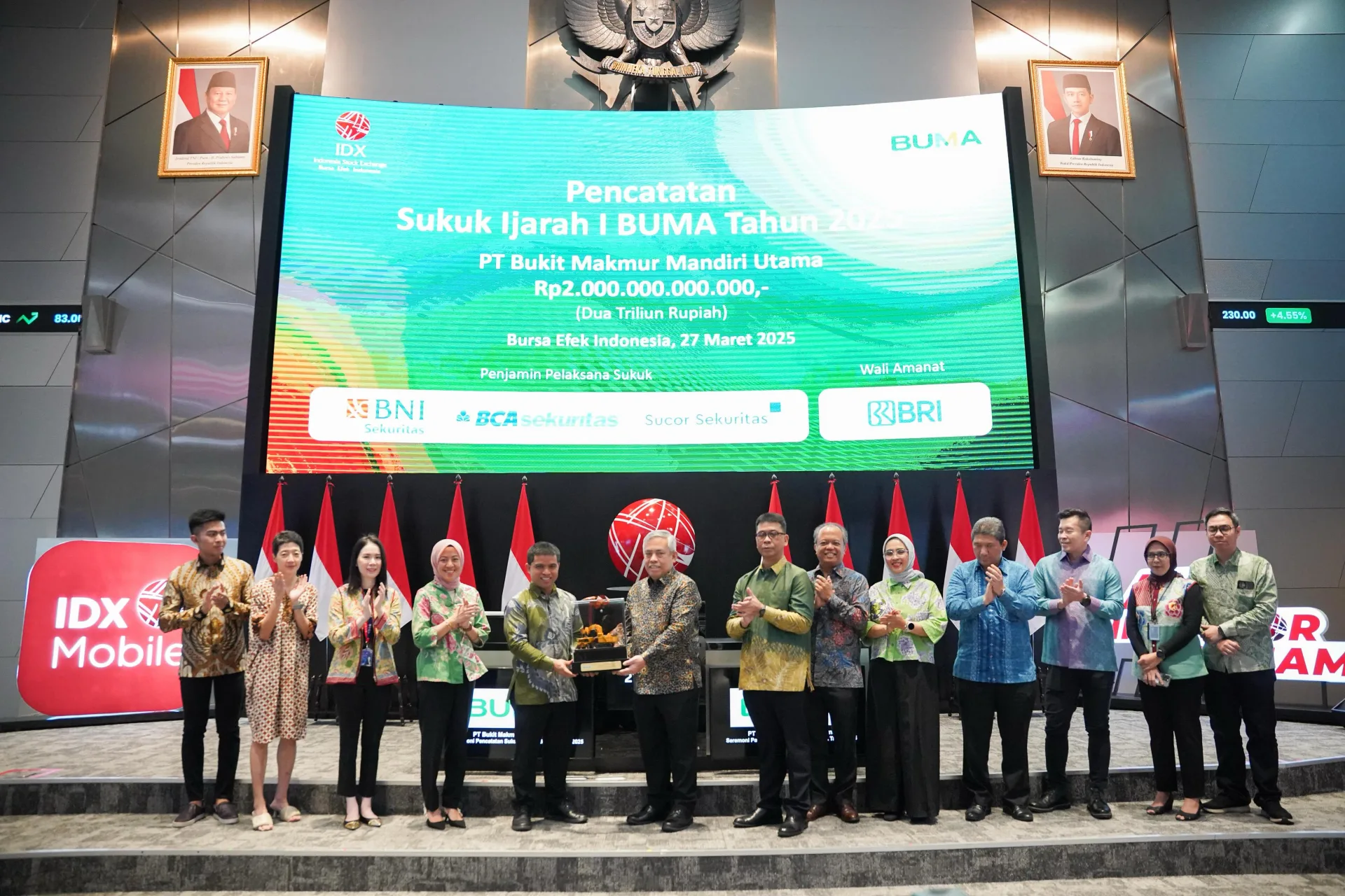 BUMA Ring the Bell, Resmikan Pencatatan Sukuk Ijarah I BUMA Tahun 2025 Senilai Rp2 Triliun di BEI